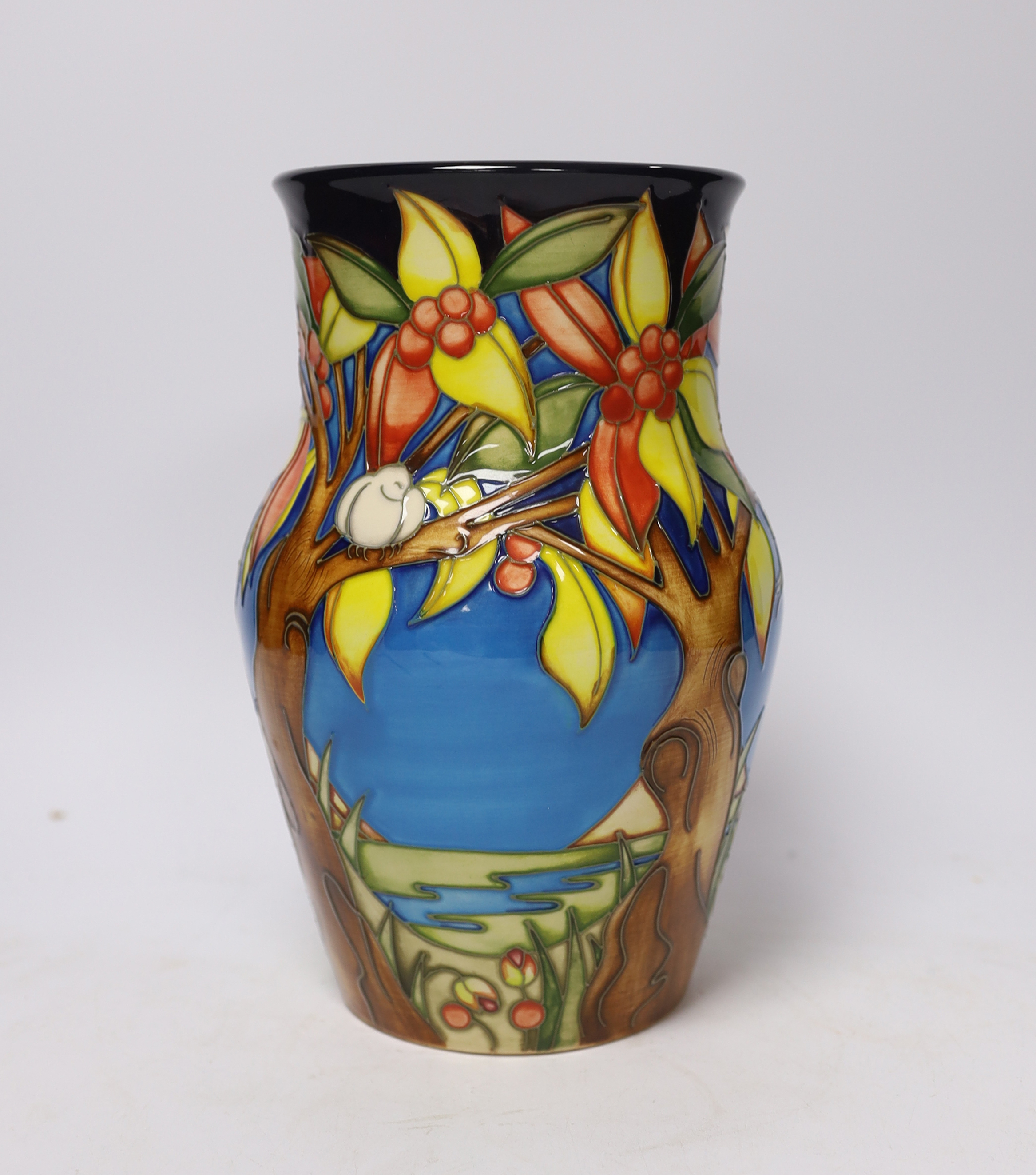 A Moorcroft Aquitaine pattern vase, limited edition 250, 23cm high